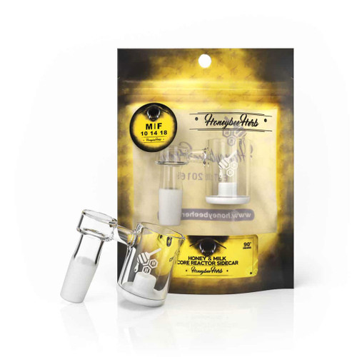 Honey & Milk Bevel 90° Degree Quartz Banger Yellow Packaging Honeybee Herb Wholesale