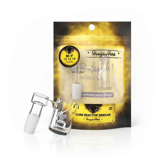 Core Reactor Sidecar 90° Degree Quartz Banger Yellow Packaging Honeybee Herb Wholesale