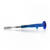 Delighted Dab Tool With Steel Rounded Blade Tip & Blue Glass Handle On Round Base Horizontal View | HBH Wholesale