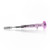 Delighted Dab Tool With Steel Rounded Blade Tip & Pink Glass Handle On Round Base Horizontal View | HBH Wholesale