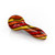 4-Inch Orange Colorburst Linework Spoon Hand Pipe Available At HBH Wholesale