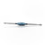 Honeybee Herb Wholesale Oval Dabber Tool With Blue Glass Handle Having Double Sided Steel Tips With Spearhead Points & Flat Points