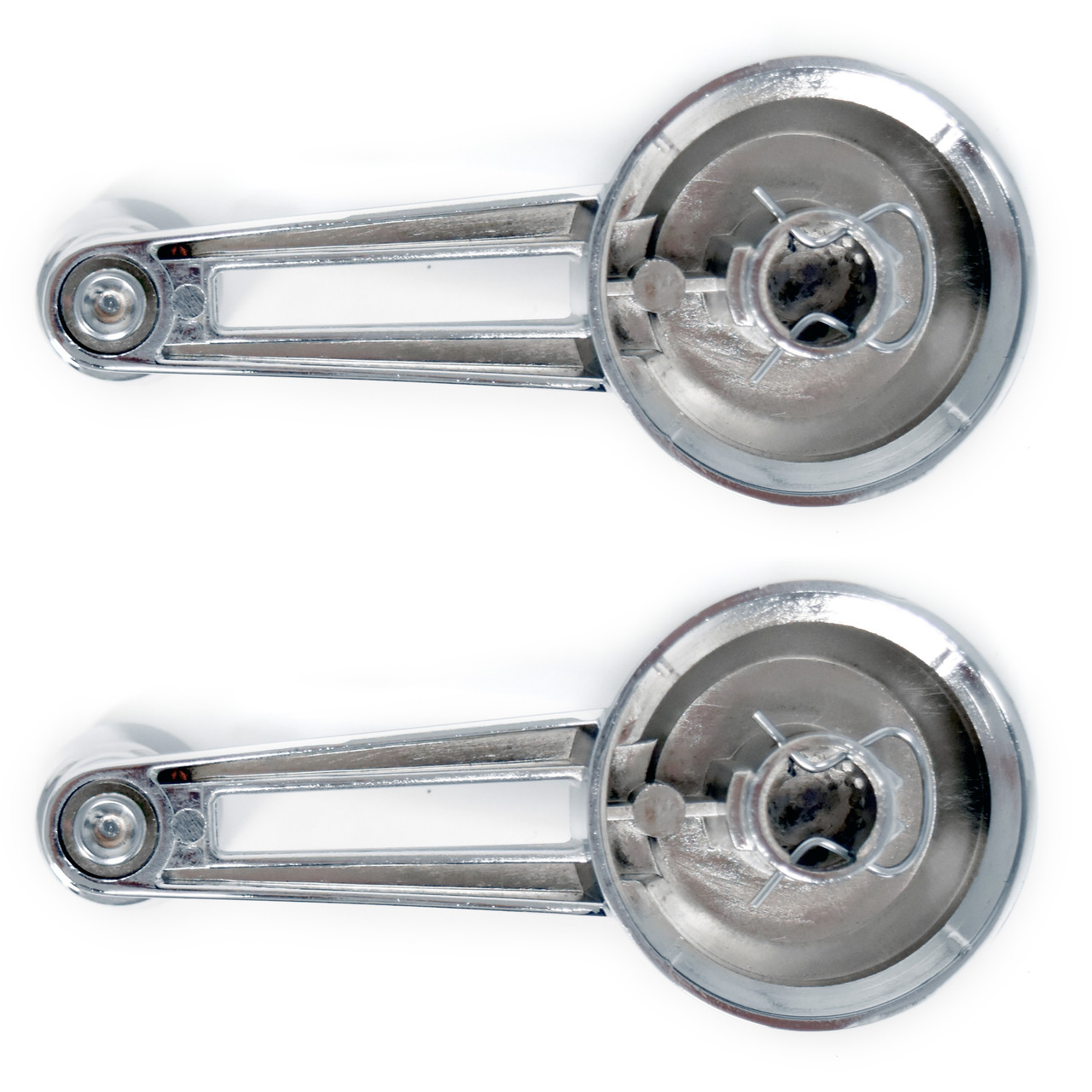 eClassics 1961-1966 Chevrolet Impala Window Handle Chrome Convex Knob Pair