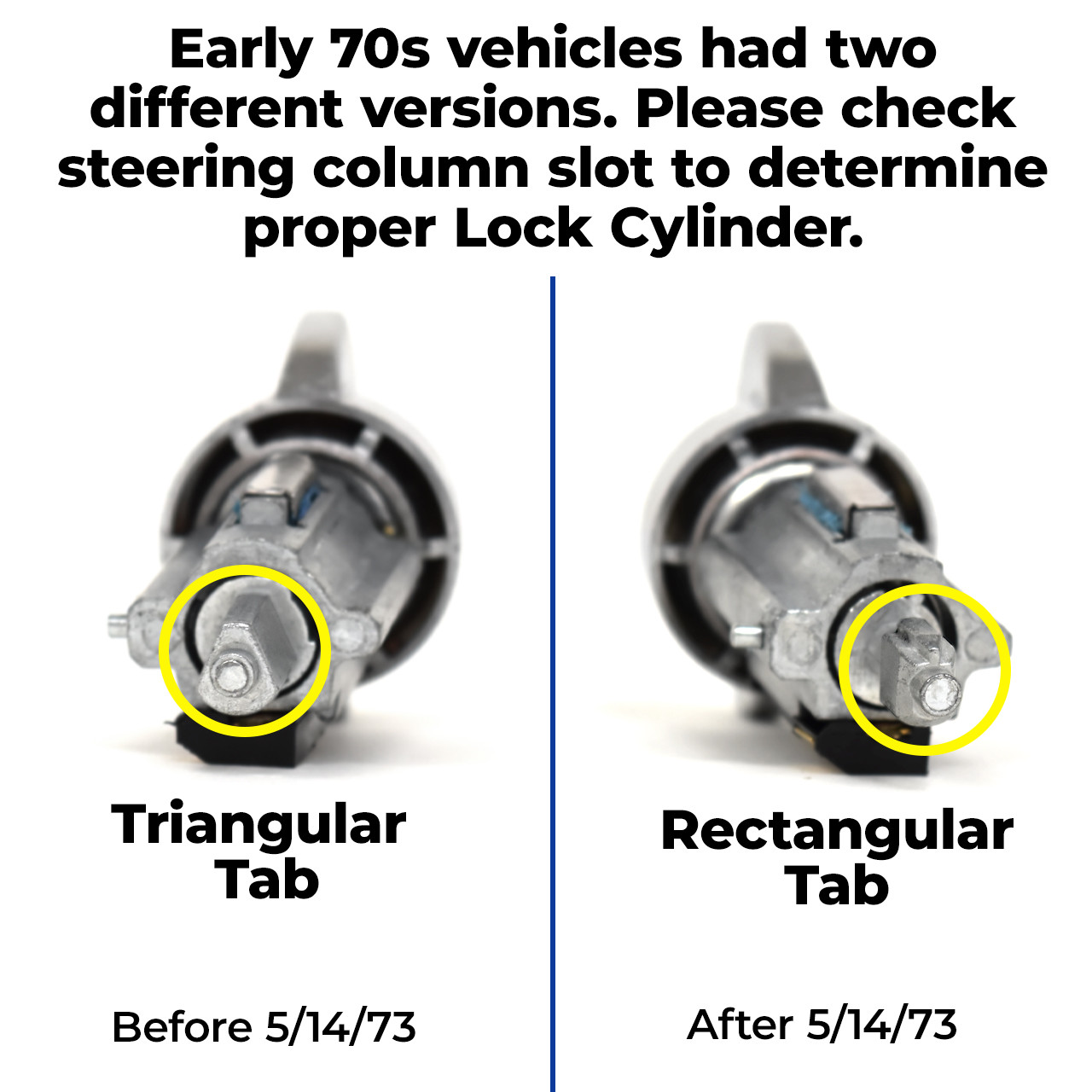 eClassics 1970-1971 Lincoln Mark III Ignition Lock Cylinder With Keys Before 5/14/73
