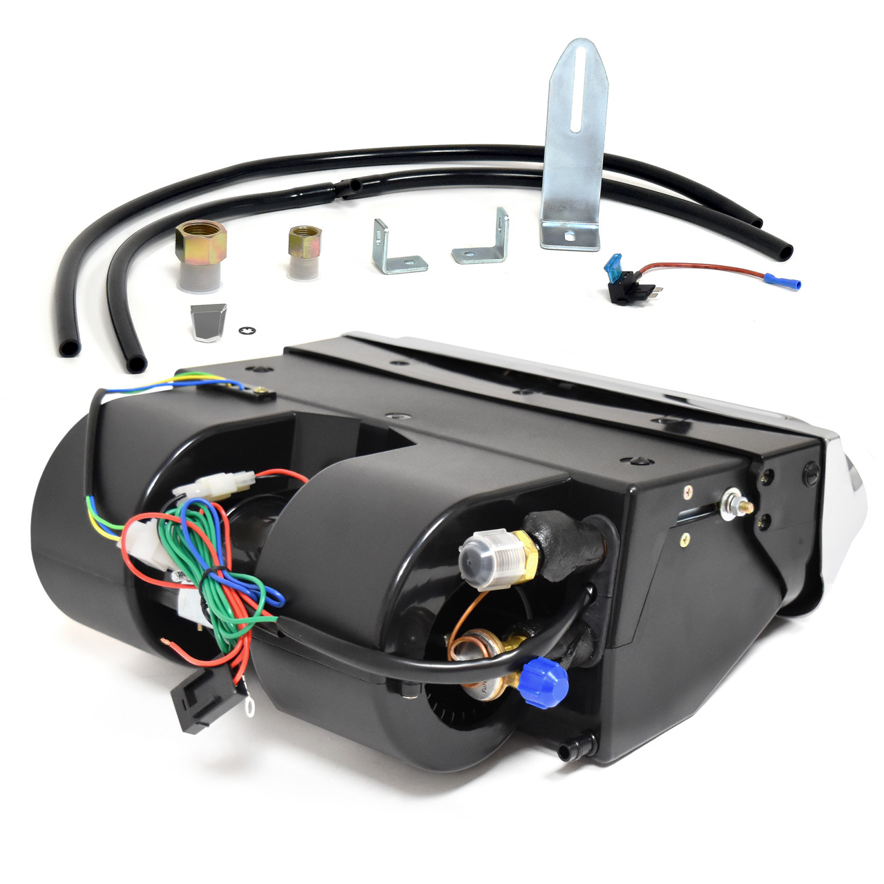 ACP FM-ACB01K 1965 Ford Ranchero Underdash Hang-On Air Conditioner A/C Unit, Argent Bezel