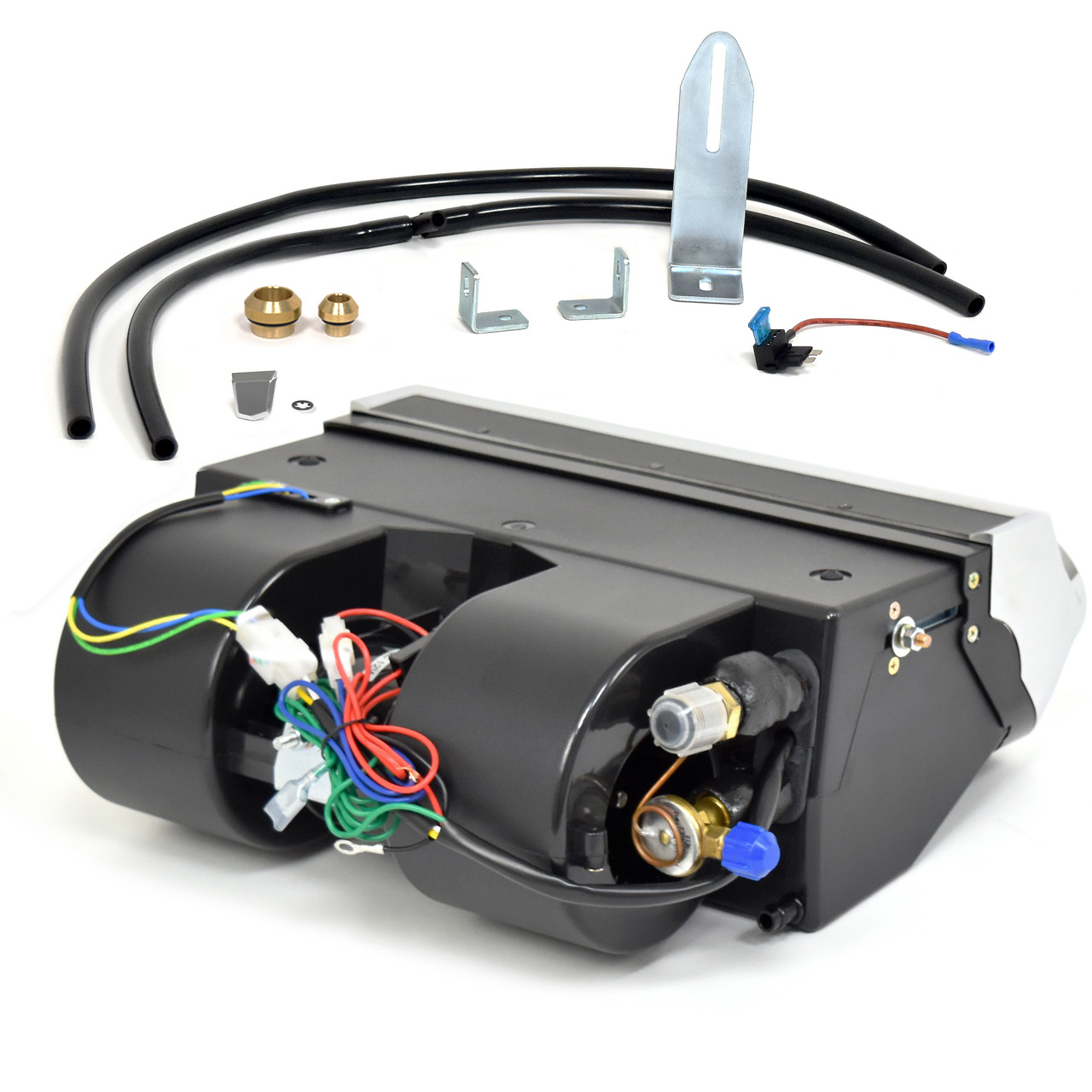 ACP FM-ACB02K 1966 Ford Mustang Underdash Hang-On Air Conditioner A/C Unit, Black Bezel