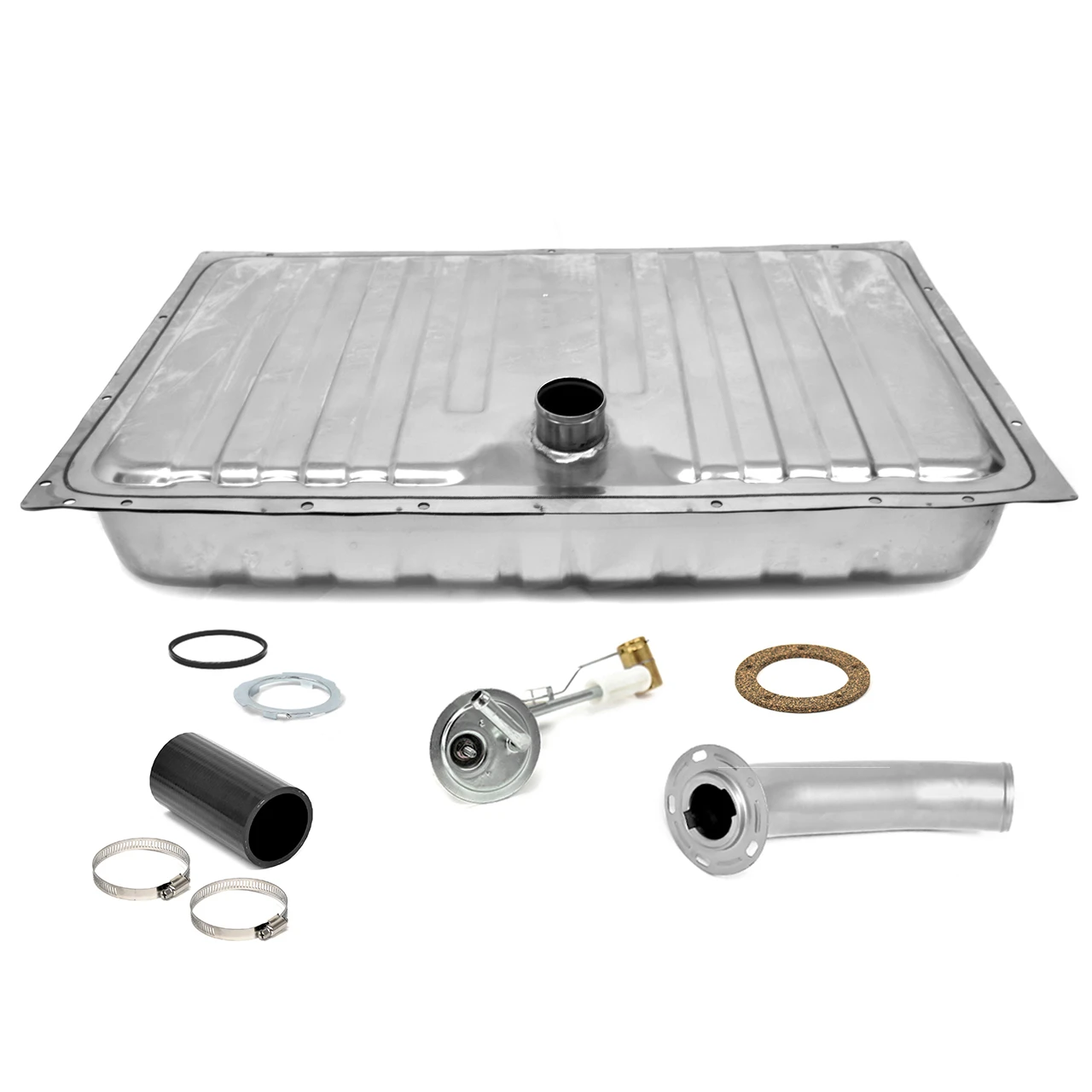 eClassics 1964-1966 Ford Mustang Stainless Fuel Tank Kit - 16 Gallon, 3/8" Sending Unit, Filler Neck