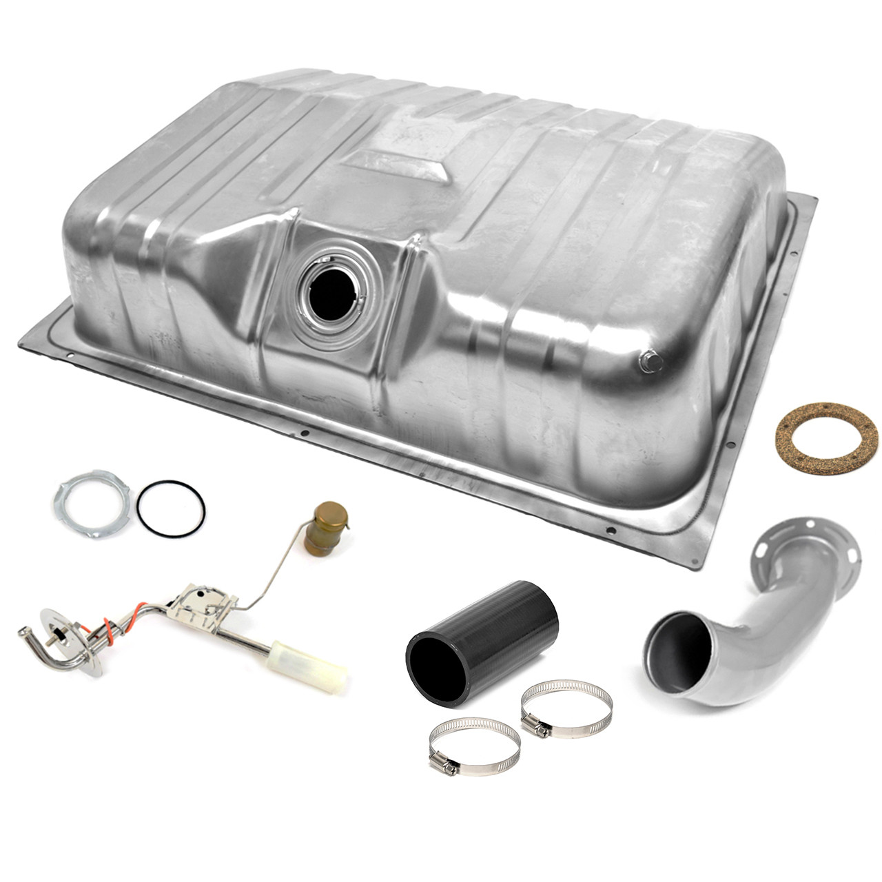 eClassics 1964-1966 Ford Mustang Stainless Fuel Tank Kit - 16 Gallon, 5/16" Sending Unit, Filler Neck