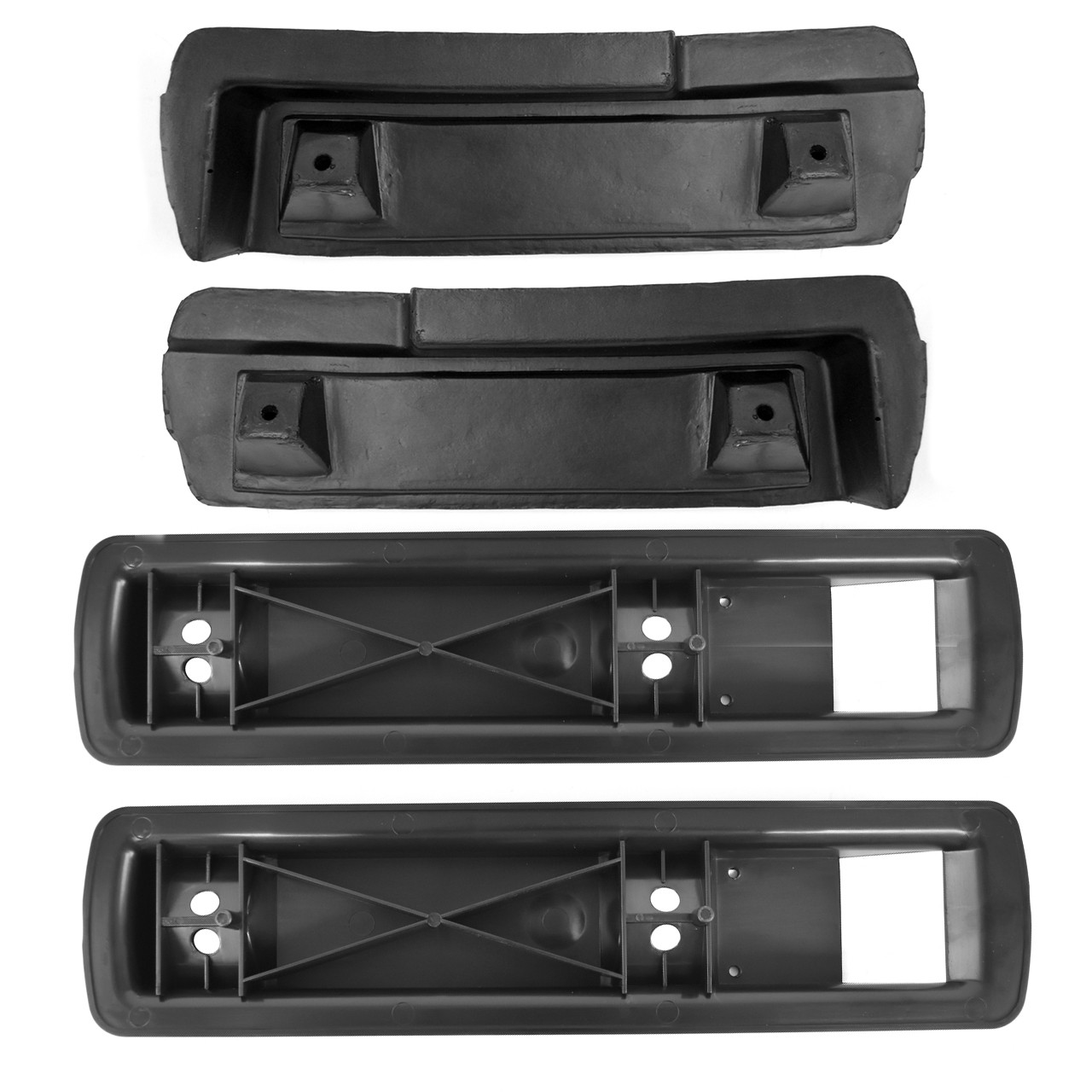 eClassics 1971-1976 Ford Torino Arm Rest Pair Base and Pad 10-1/2 Inch Standard Interior Black
