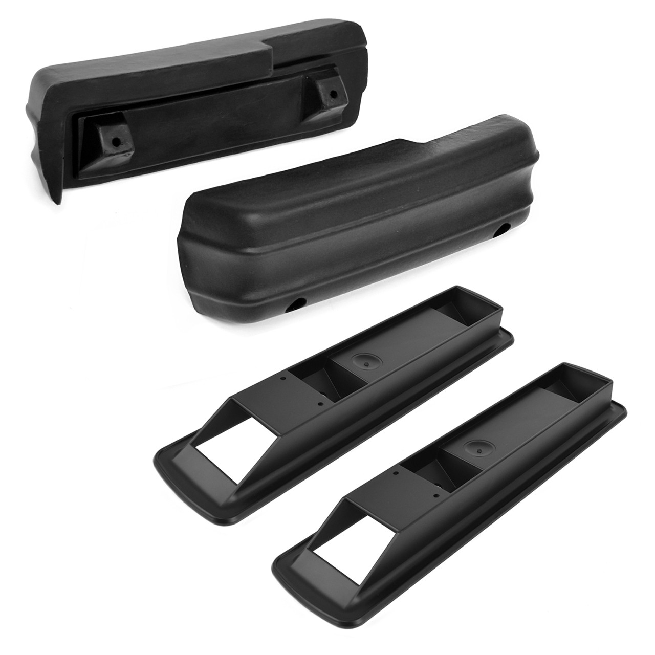 eClassics 1971-1976 Ford Torino Arm Rest Pair Base and Pad 10-1/2 Inch Standard Interior Black