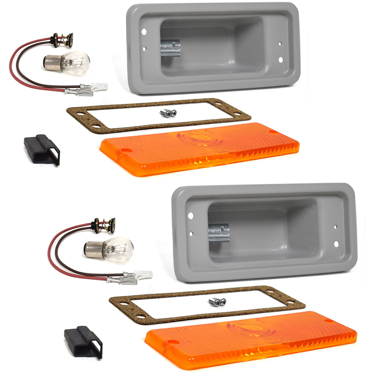 eClassics 1971-1973 International Harvester 1310 Pickup Truck Turn Signal Parking Light Assembly Primer Pair