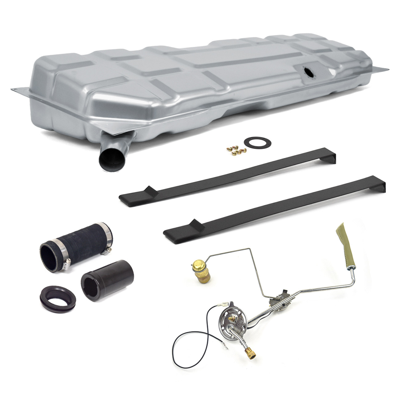 eClassics 1960-1966 Chevrolet K20 Pickup Truck Fuel Tank Kit - 18 Gallon In-Cab, 3/8" Line Sender, Straps, Filler