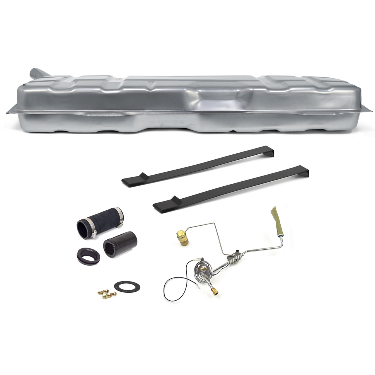 eClassics 1960-1966 Chevrolet C10 Pickup Truck Fuel Tank Kit - 18 Gallon In-Cab, 5/16" Line Sender, Straps, Filler