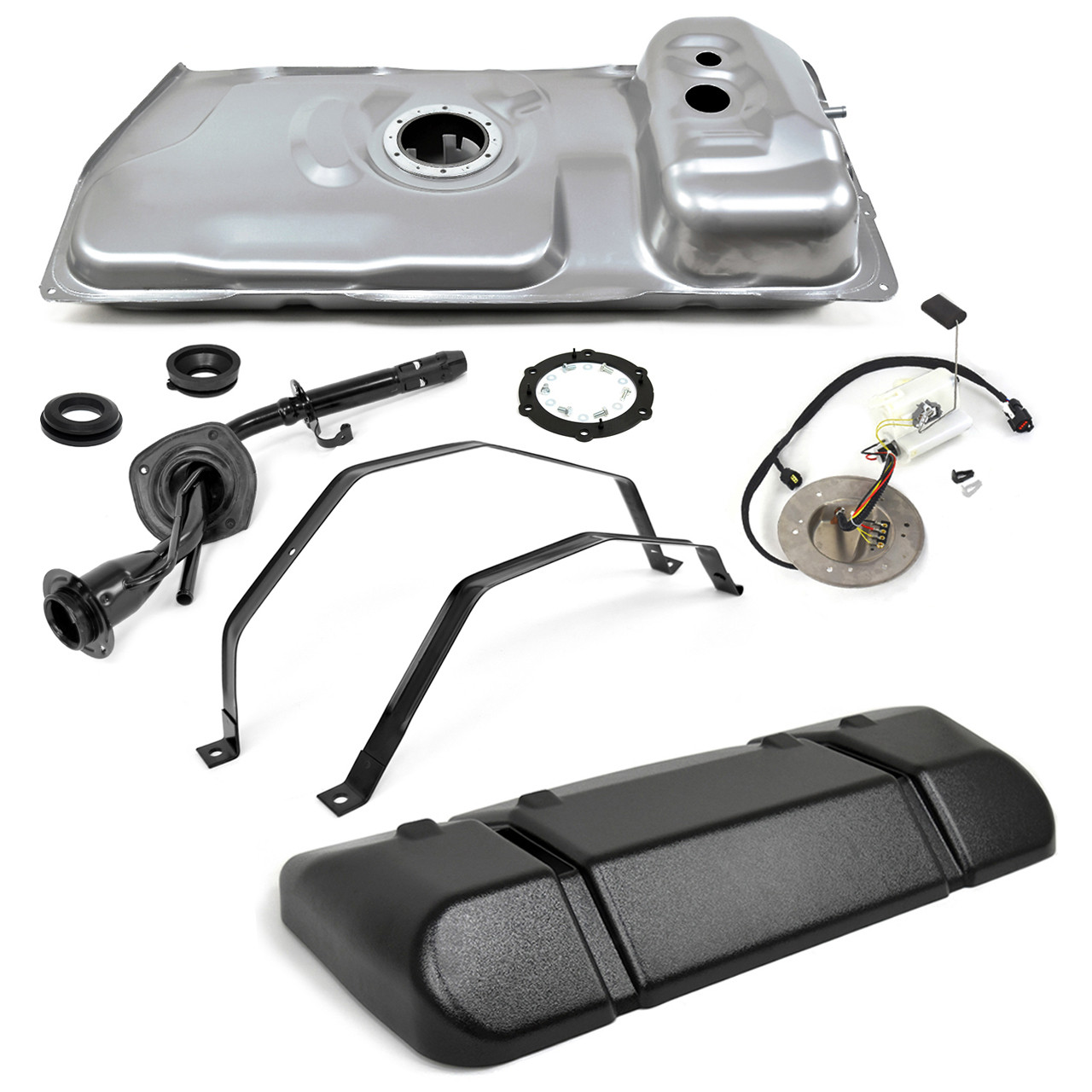 eClassics 1999-2000 Ford Mustang Fuel Tank Kit - 15.7 Gallon, Pump Assembly, Straps, Filler, Shield