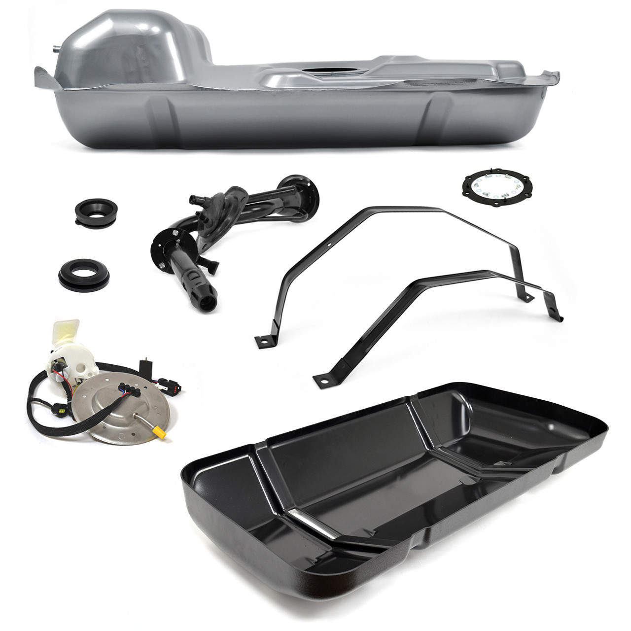 eClassics 1999-2000 Ford Mustang Fuel Tank Kit - 15.7 Gallon, Pump Assembly, Straps, Filler, Shield