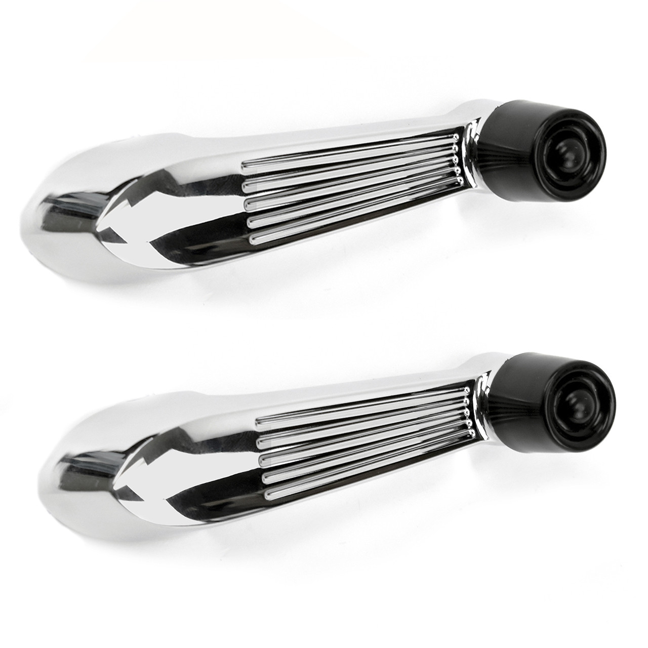 eClassics 1956 Ford F-250 Pickup Truck Door Window Handle With Black Knob Pair