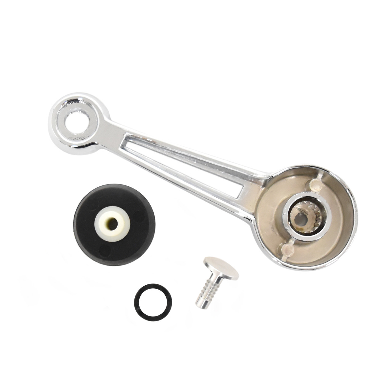 eClassics 1968-1977 Ford Bronco Door & Quarter Window Handle With Black Knob Standard Driver or Passenger Side