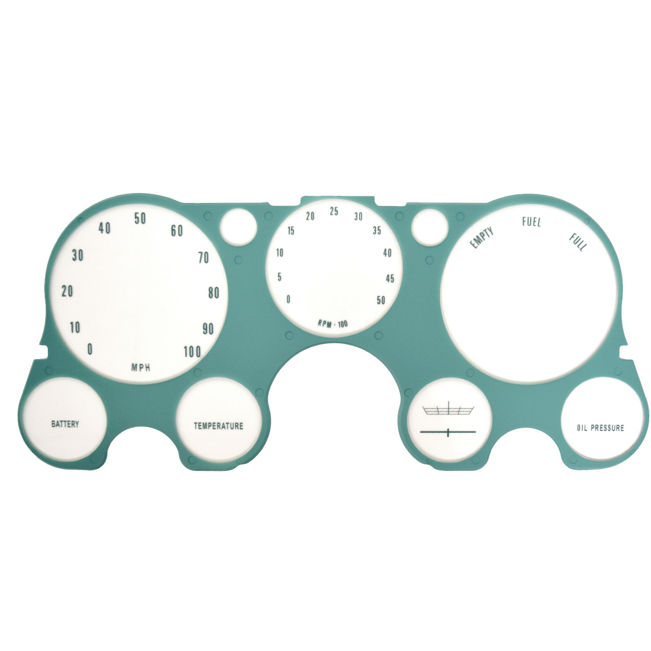 eClassics 1968-1972 Chevrolet K30 Pickup Truck Instrument Cluster Lens With Tach Without Vacuum