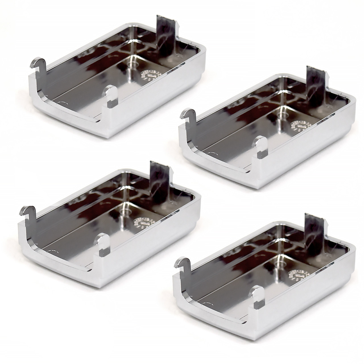 eClassics 1987-1991 GMC V3500 Pickup Truck, 1989-1991 Chevrolet V3500 Pickup Truck Door Pull Strap Cover Chrome 4-Piece Set