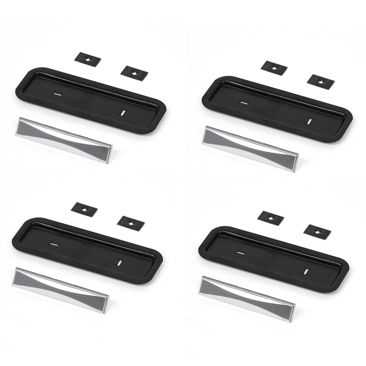eClassics 1967 Ford Mustang Seat Emblem Trim Deluxe Interior 4pc Set For Four Seats