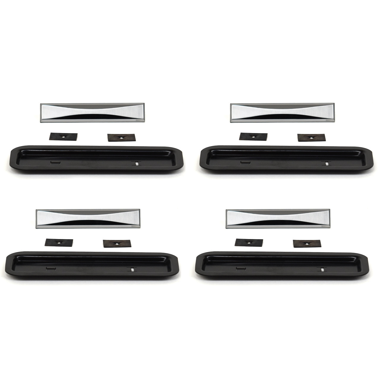 eClassics 1967 Ford Mustang Seat Emblem Trim Deluxe Interior 4pc Set For Four Seats