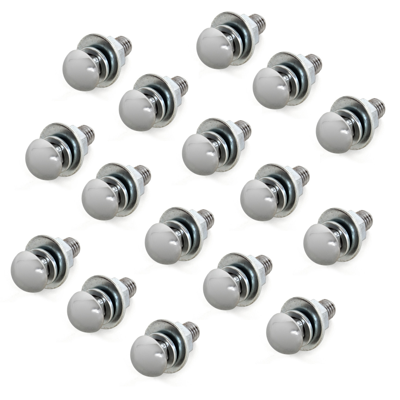 eClassics 1975-1978 GMC K25 Pickup Truck Bumper Bolt Chrome SET 16-Bolts For Front And Rear
