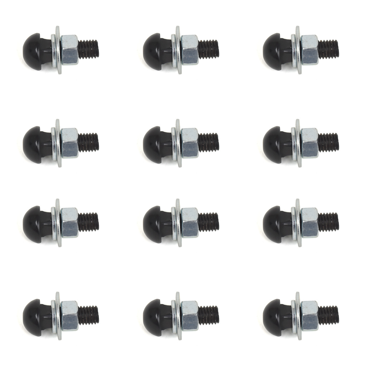 eClassics 1960-1972 Chevrolet C10 Pickup Truck Bumper Bolt Black SET 12-Bolts For Front And Rear