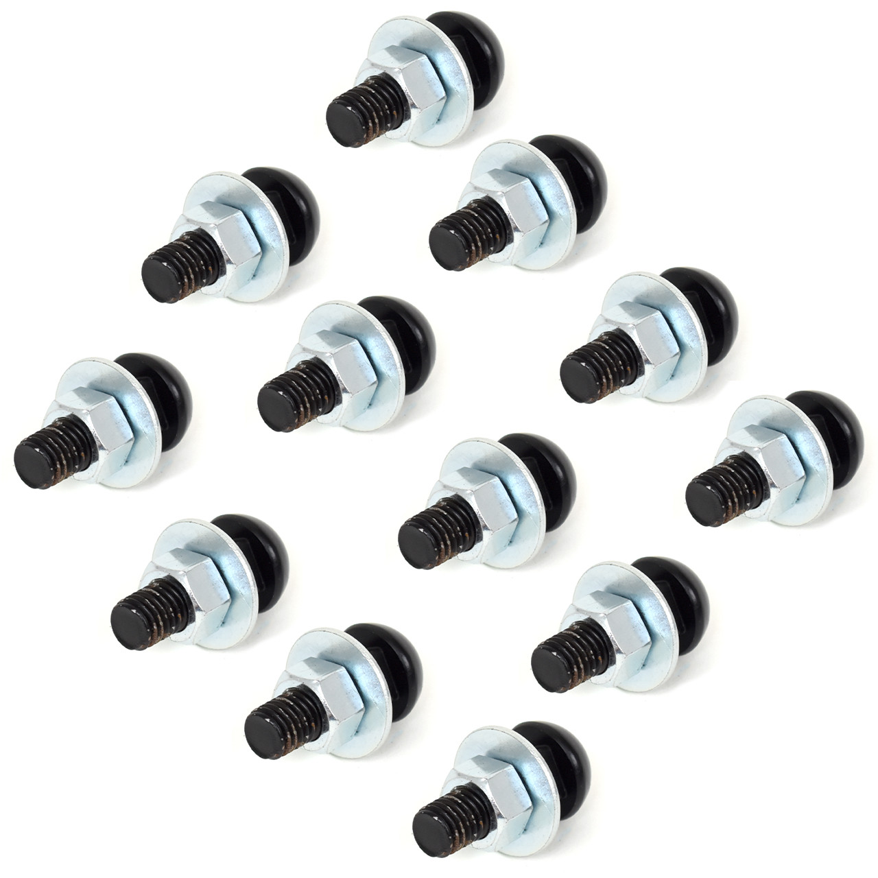 eClassics 1966-1972 GMC K25/K2500 Pickup Truck Bumper Bolt Black SET 12-Bolts For Front And Rear