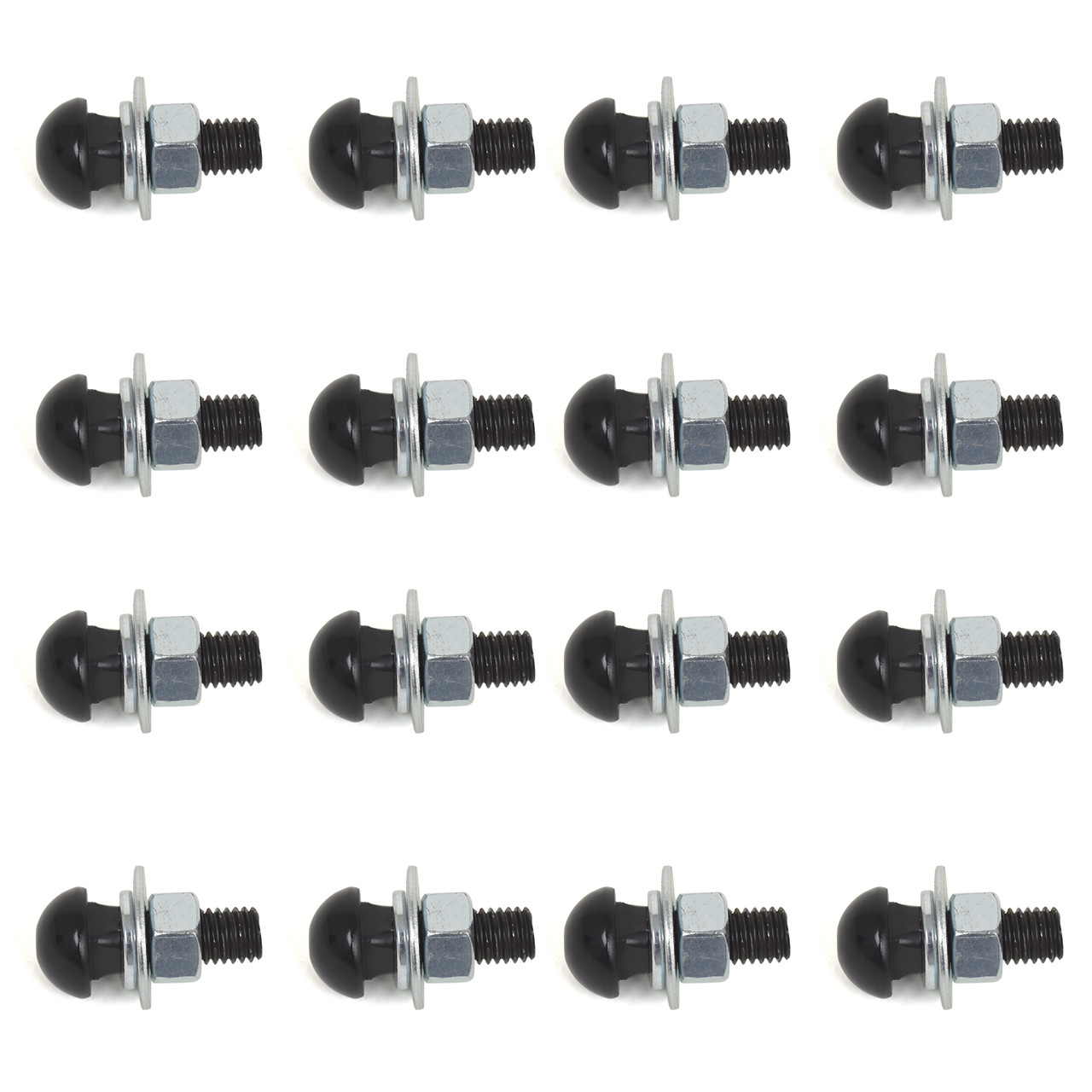 eClassics 1987 GMC R3500 Pickup Truck Bumper Bolt Black SET 16-Bolts For Front And Rear