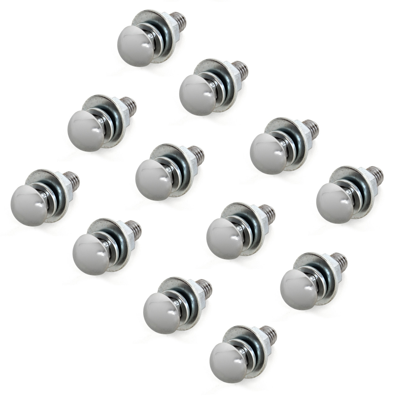 eClassics 1960-1965 GMC 2500 Series Pickup Truck Bumper Bolt Chrome SET 12-Bolts For Front And Rear