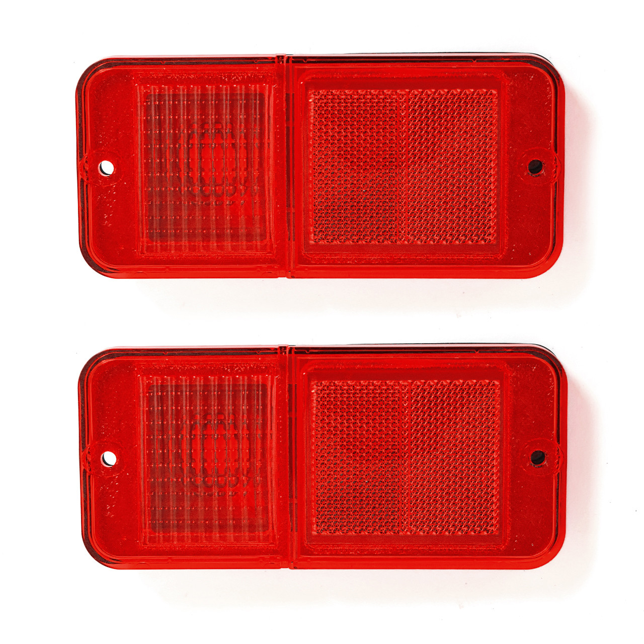 eClassics 1968-1972 Chevrolet K20 Suburban Side Marker Lens Red Without Trim PAIR