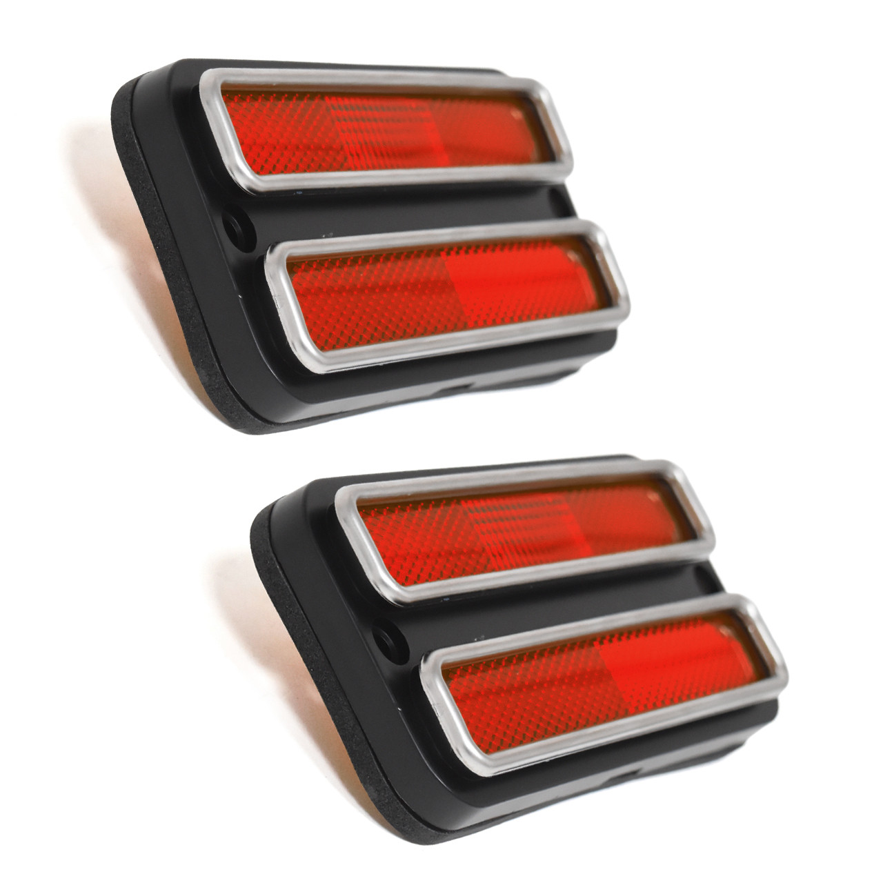 eClassics 1968-1972 Chevrolet C10 Pickup Truck Side Marker Lens With Trim Red PAIR