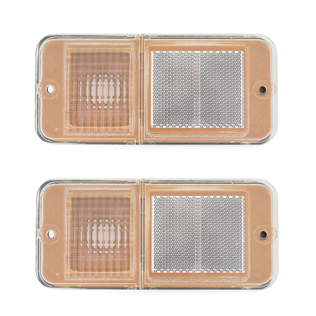 eClassics 1968-1972 GMC C35/C3500 Pickup Truck Side Marker Lens Clear Without Trim PAIR