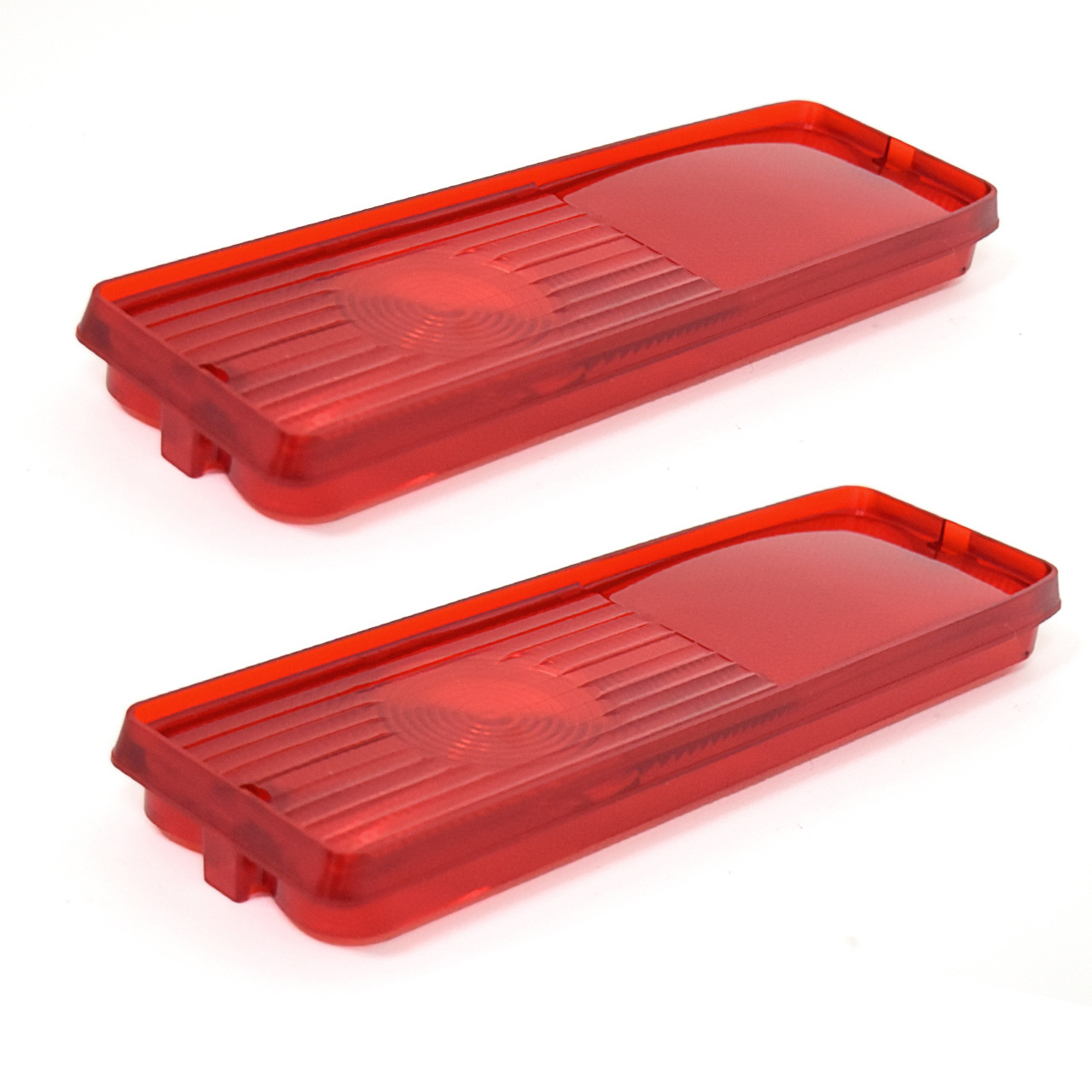 eClassics 1967-1972 Chevrolet K10 Pickup Truck Tail Light Lens Fleetside Red Pair