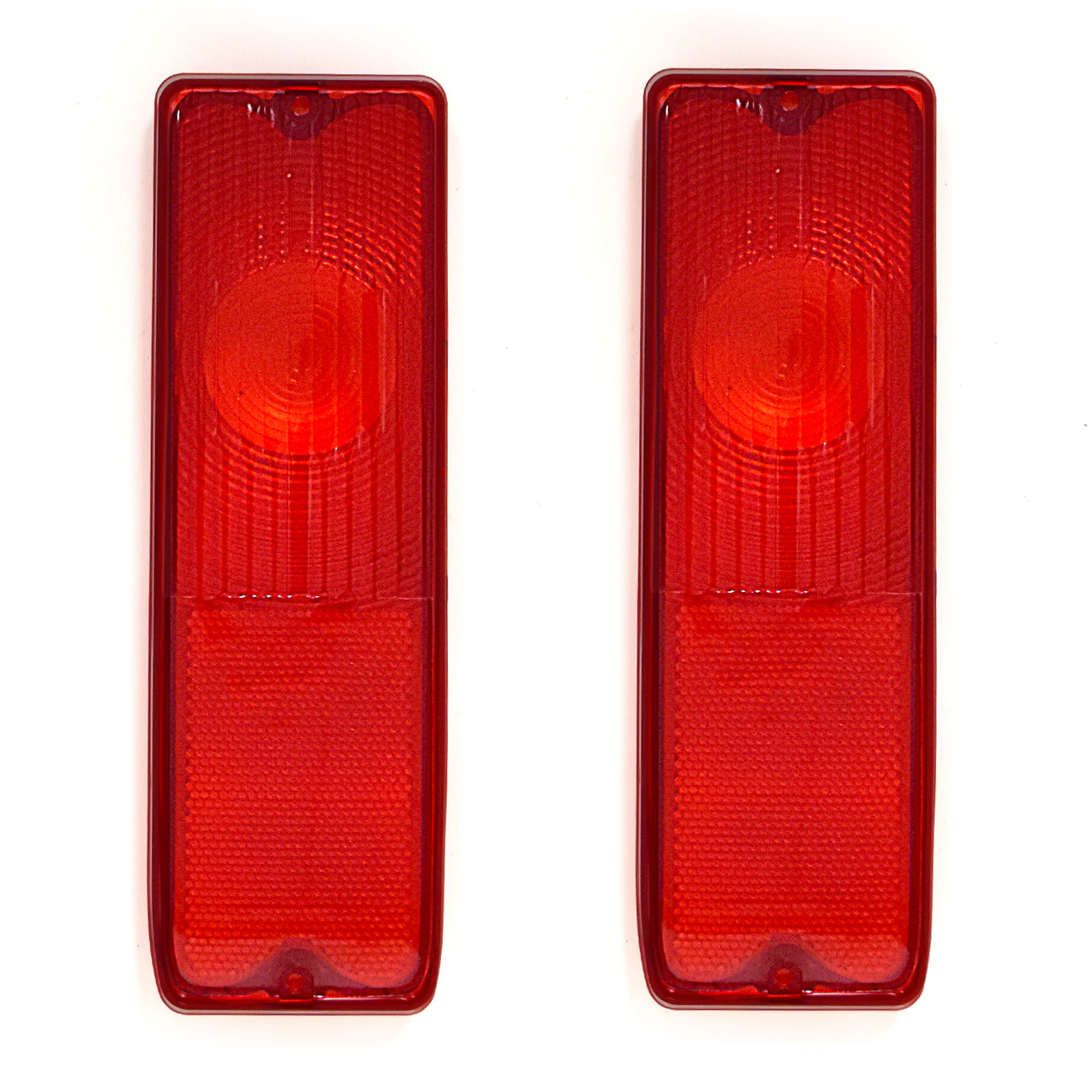 eClassics 1968-1972 GMC K35/K3500 Pickup Truck Tail Light Lens Fleetside Red Pair