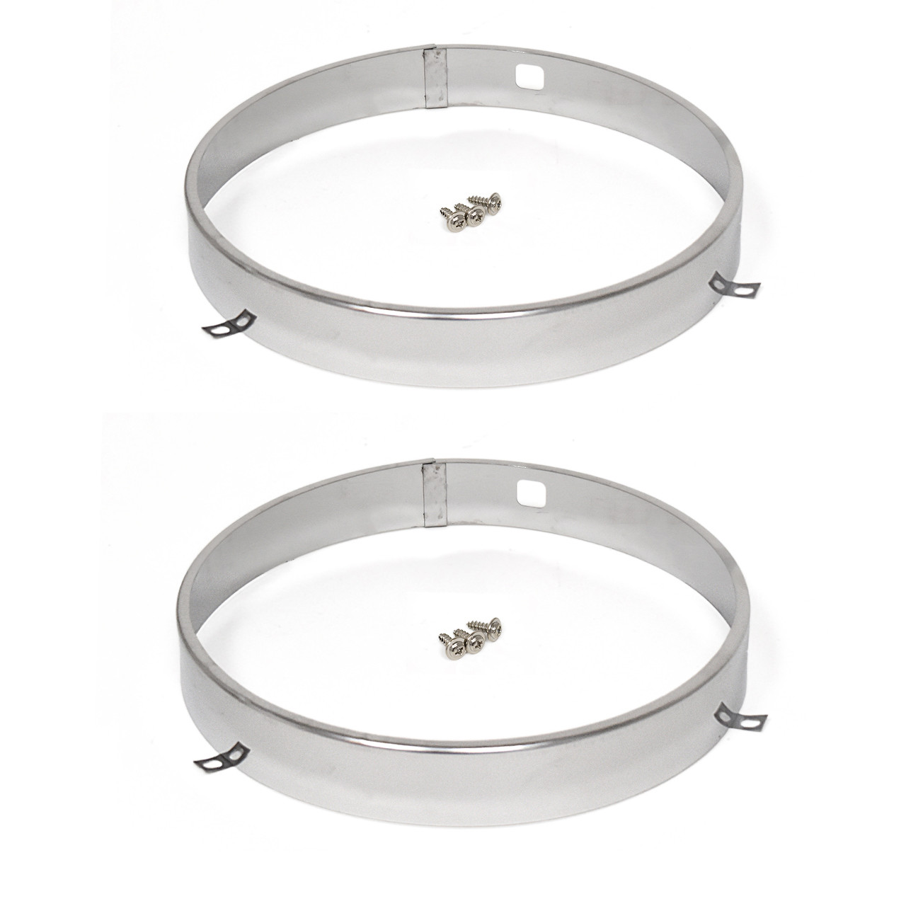 eClassics 1951-1955 Oldsmobile Super 88 Headlight Retaining Ring 7 Inch Diameter, 1 Inch Wide PAIR