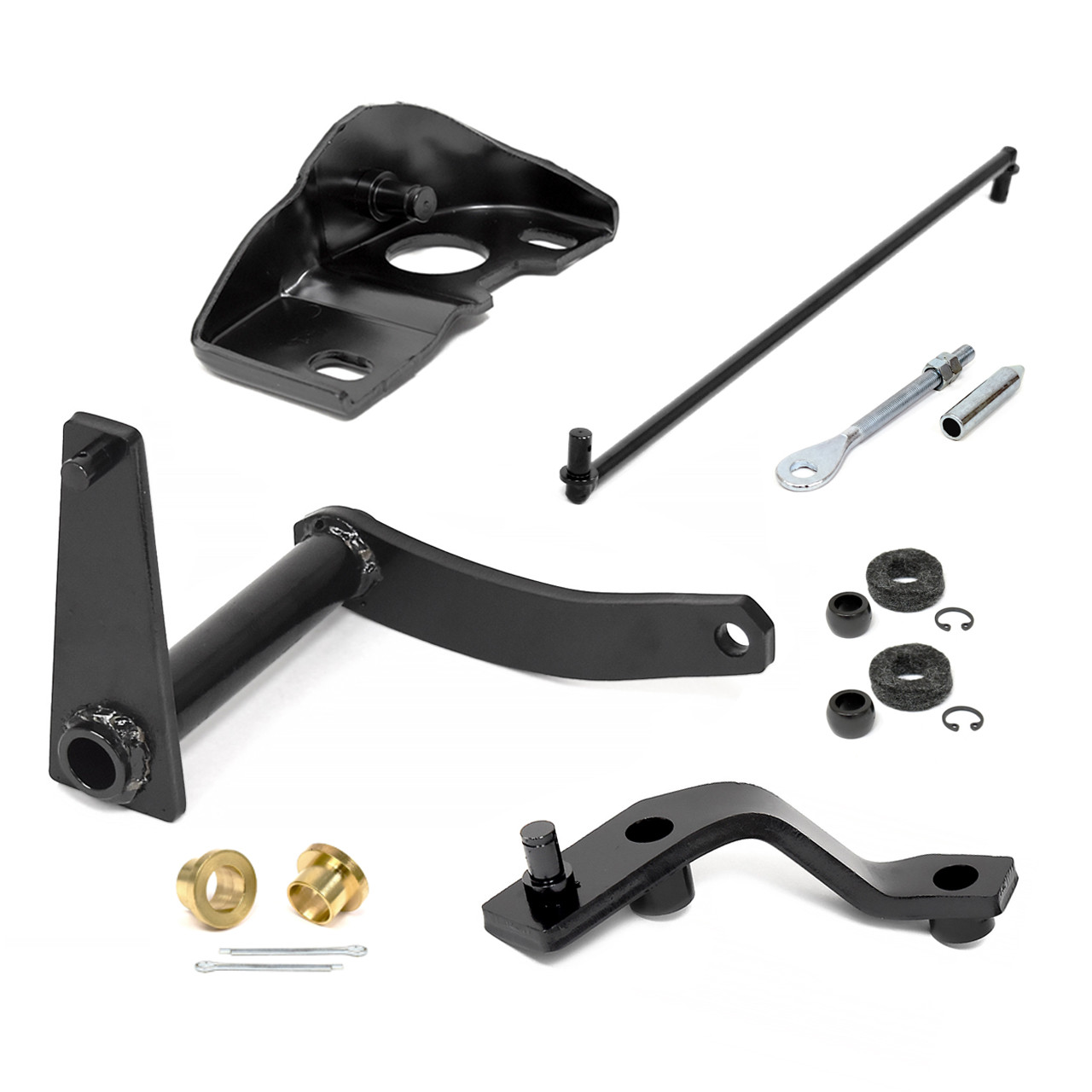 eClassics 1966-1977 Ford Bronco Clutch Bell Crank Kit V8 - Equalizer Bar, Pivot Mount Brackets, Upper & Lower Rods
