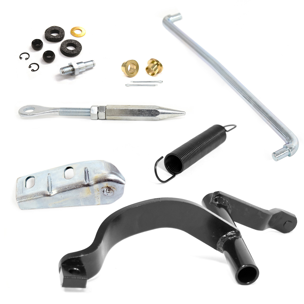 eClassics 1966 Ford Mustang Clutch Bell Crank Kit 289 Except HiPo - Equalizer Bar, Pivot Mount Brackets, Upper/Lower Rods, Spring