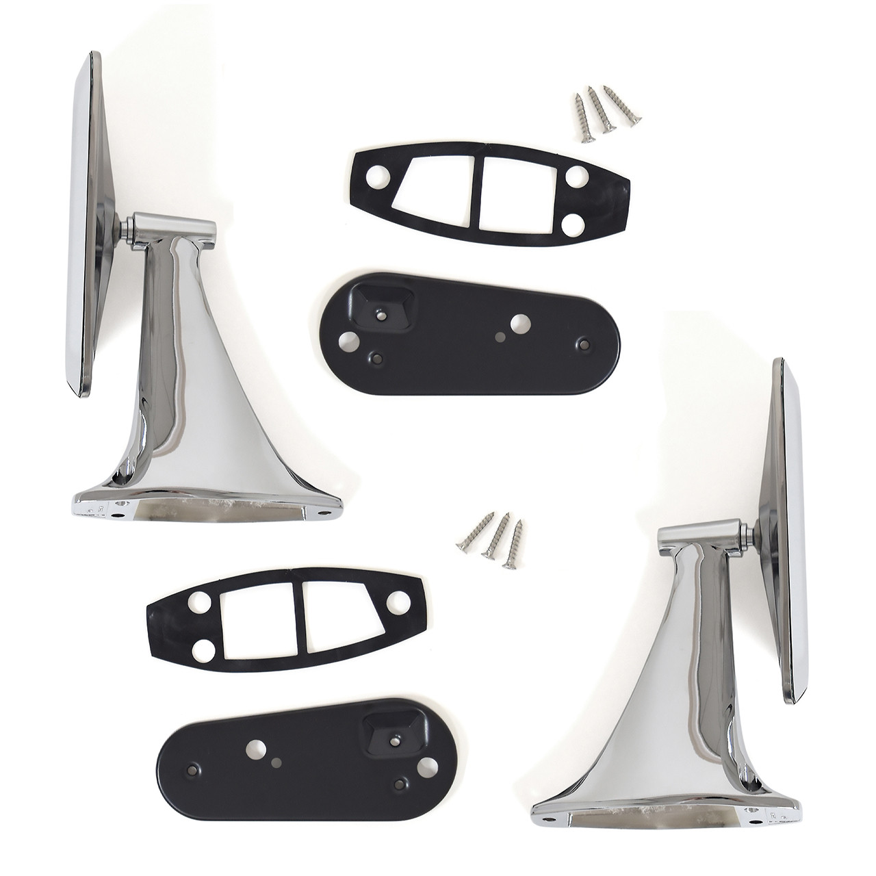 eClassics 1970-1972 Chevrolet C20 Pickup Truck Outside Mirror Chrome Pair