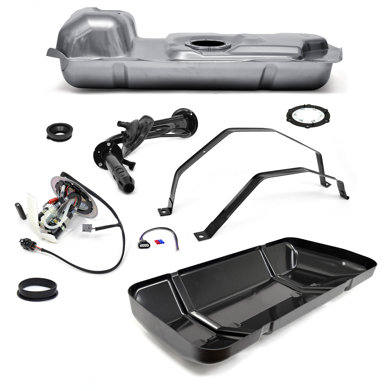 eClassics 2003-2004 Ford Mustang Cobra Fuel Tank Kit - 15.7 Gallon Baffled, Sending Unit, Dual Pump, Straps, Filler Pipe, Shield