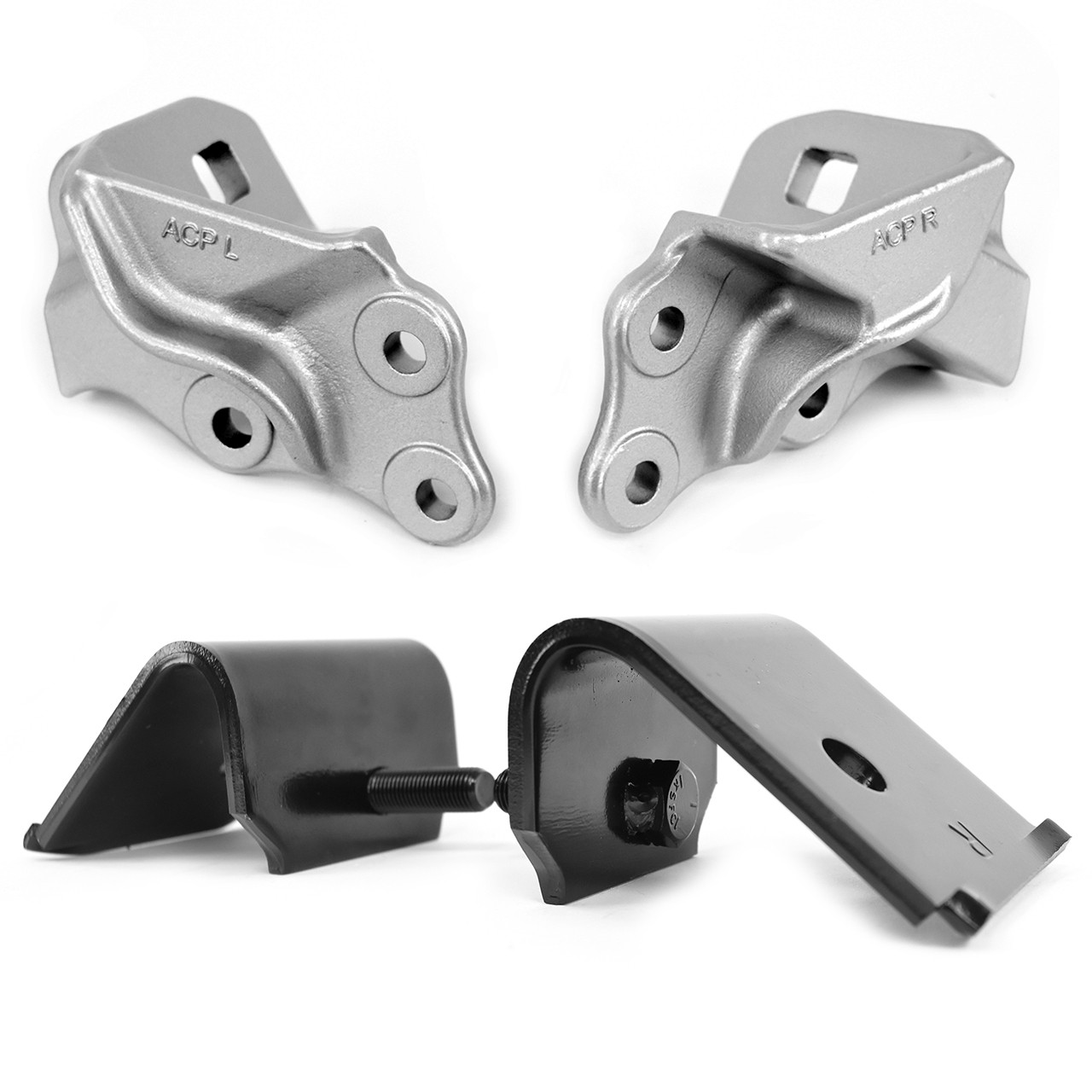 eClassics 1963-1965 Ford Falcon Frame-Side Engine Mount Bracket Set Upper & Lower V8