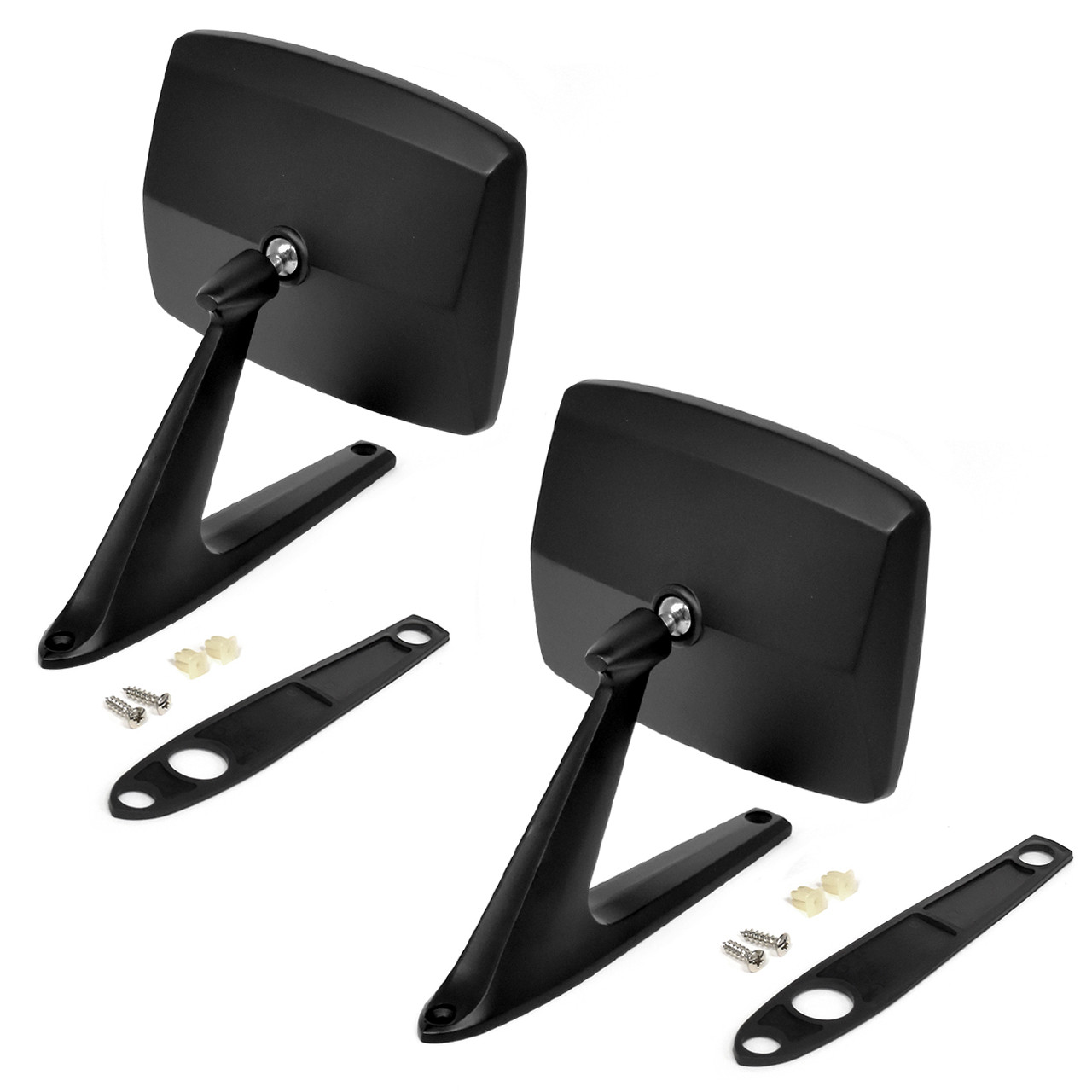 eClassics 1971-1980 International Harvester Scout II Outside Mirror Satin Black Pair