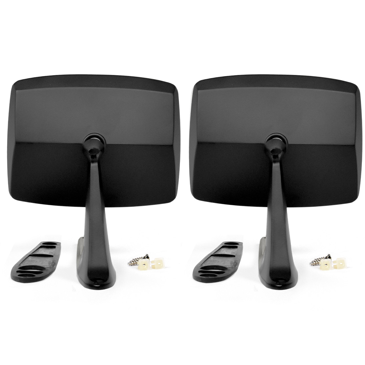 eClassics 1971-1973 International Harvester 1010 Truck Outside Mirror Satin Black Pair