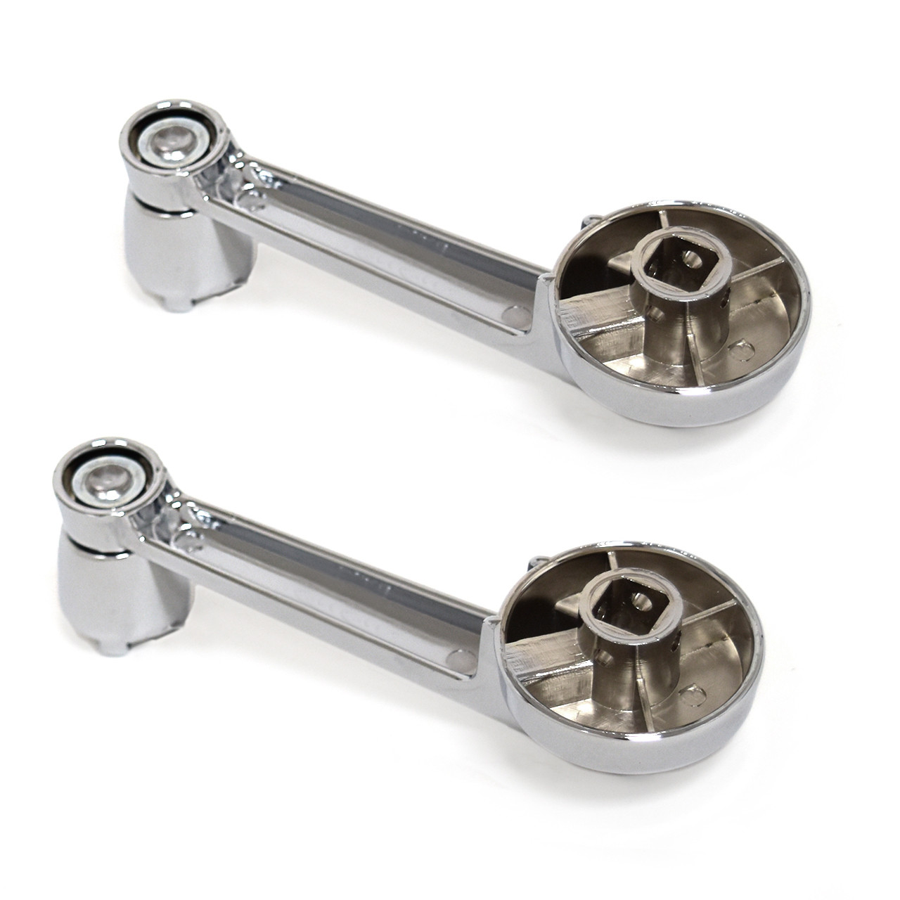 eClassics 1961-1971 International Harvester Scout Door Window Handle Chrome With Chrome Knob Pair