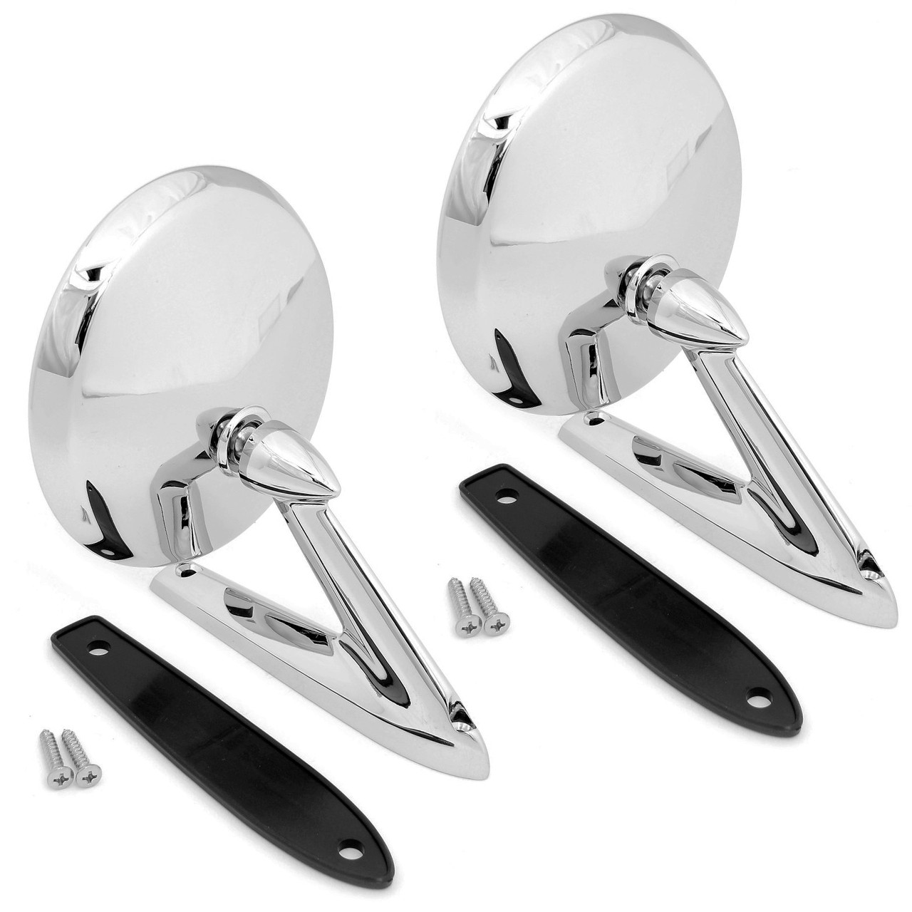 eClassics 1966-1967 Ford Bronco Outside Mirror Chrome Pair