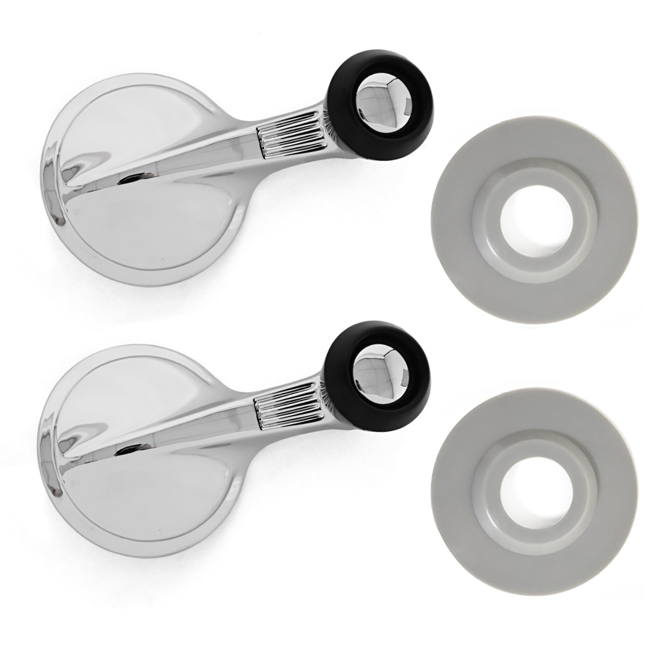eClassics 1959-1964 Chevrolet Biscayne Vent Window Handle Chrome With Black Knob PAIR