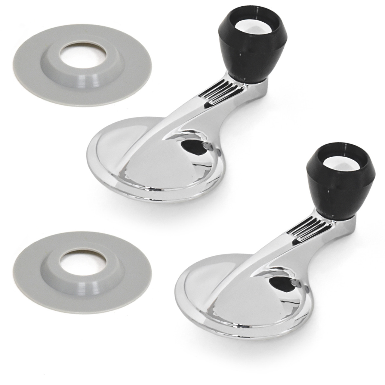 eClassics 1954-1958 Oldsmobile Super 88 Vent Window Handle Chrome With Black Knob PAIR