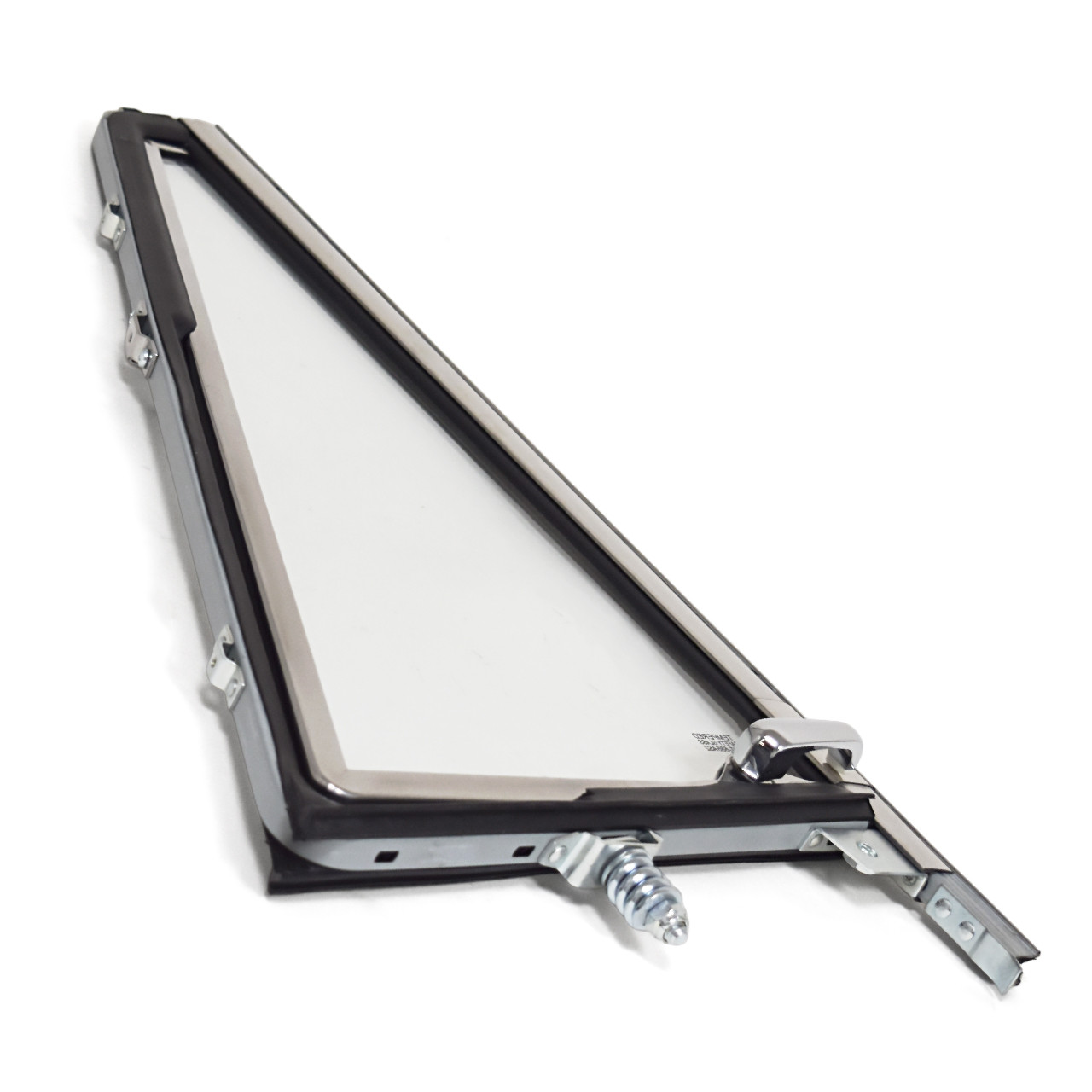 eClassics 1966-1977 Ford Bronco Vent Window Assembly Chrome Clear Glass Passenger Side