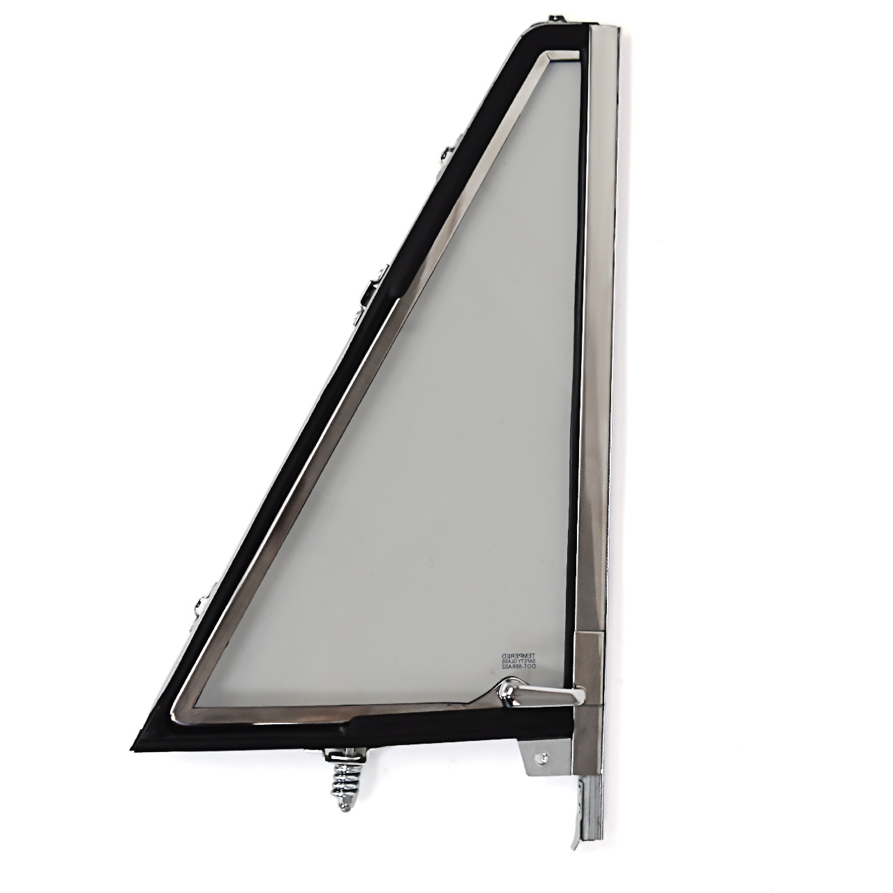 eClassics 1966-1977 Ford Bronco Vent Window Assembly Chrome Gray Tint Glass Passenger Side