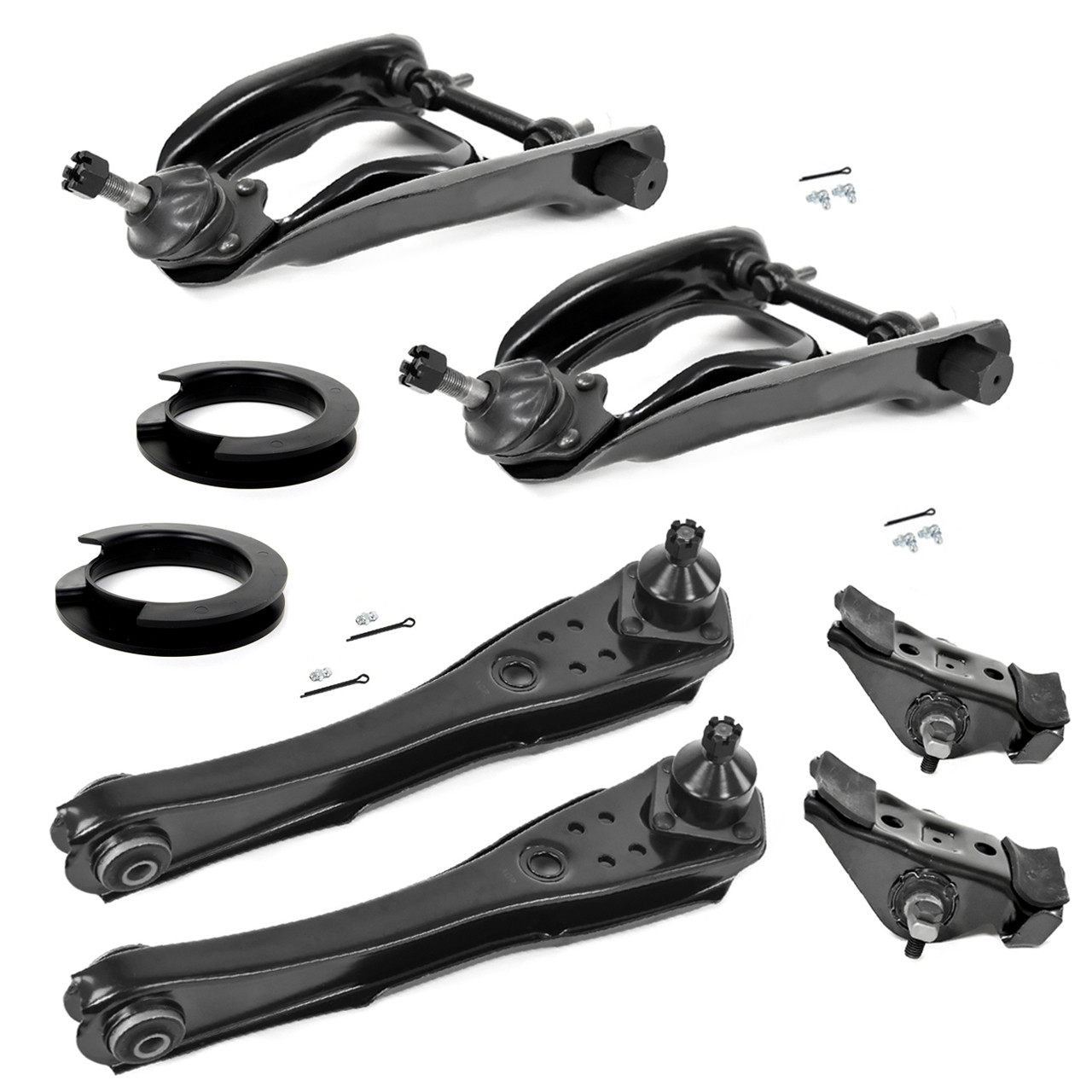 eClassics 1966-1967 Mercury Comet Upper & Lower Control Arm Set With Coil Spring Mounting Kit